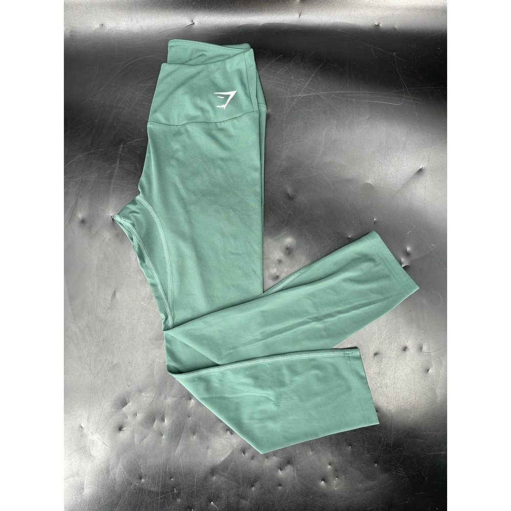 Gymshark Green‎ Vital Seamless Leggings M Waist Crop Womens Compressive Stretch